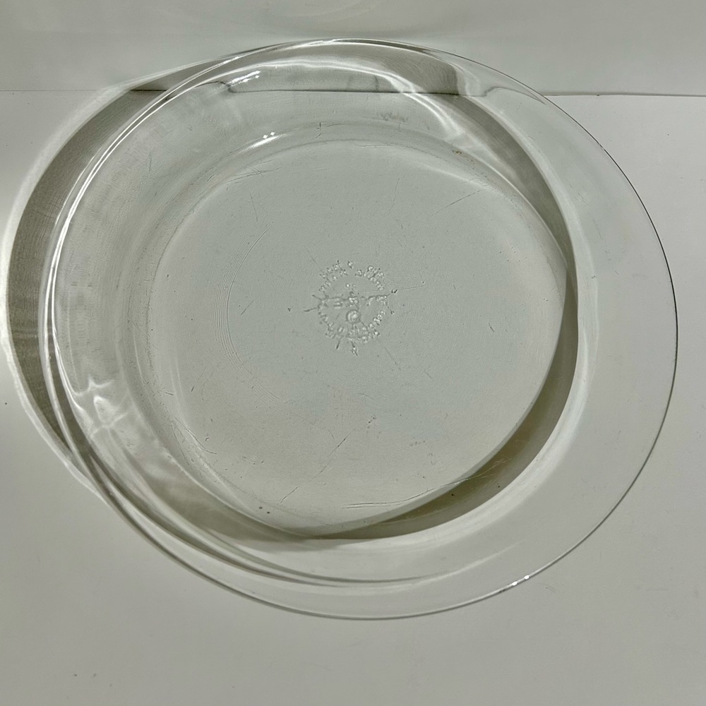PYREX Clear Glass Pie Plate 209 Rim Baking Dish 9” 1950-1966 USA Vintage MCM